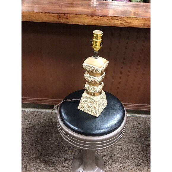 Vintage Cool Brown Table Lamp - Picture 2 of 2